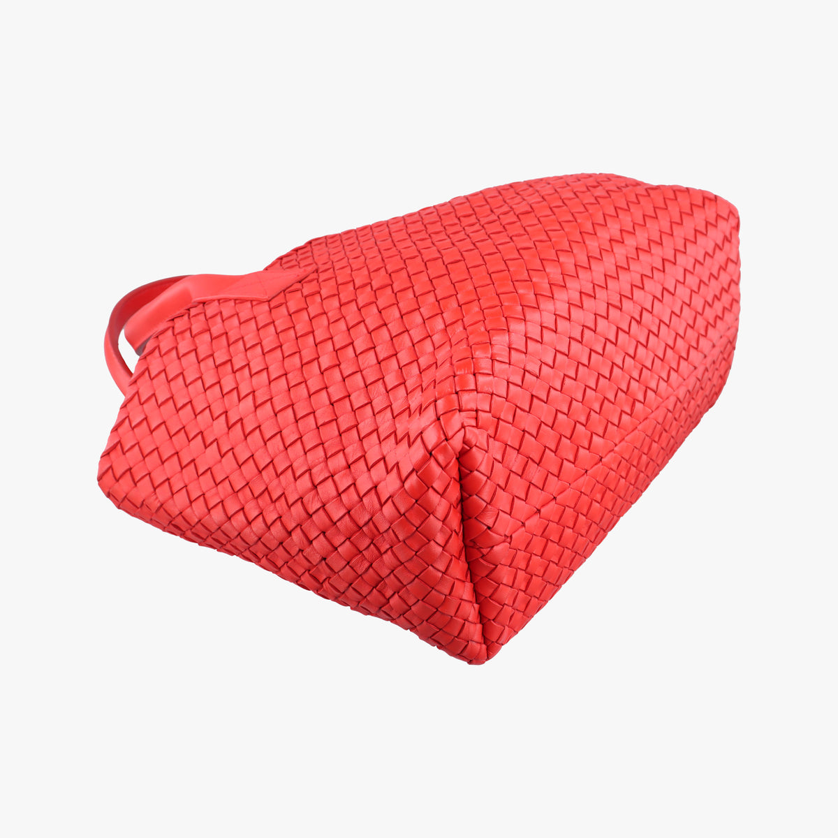 Pre-owned Bottega Veneta Cabat intrecciato Red lambskin  handbag | stylenewstar