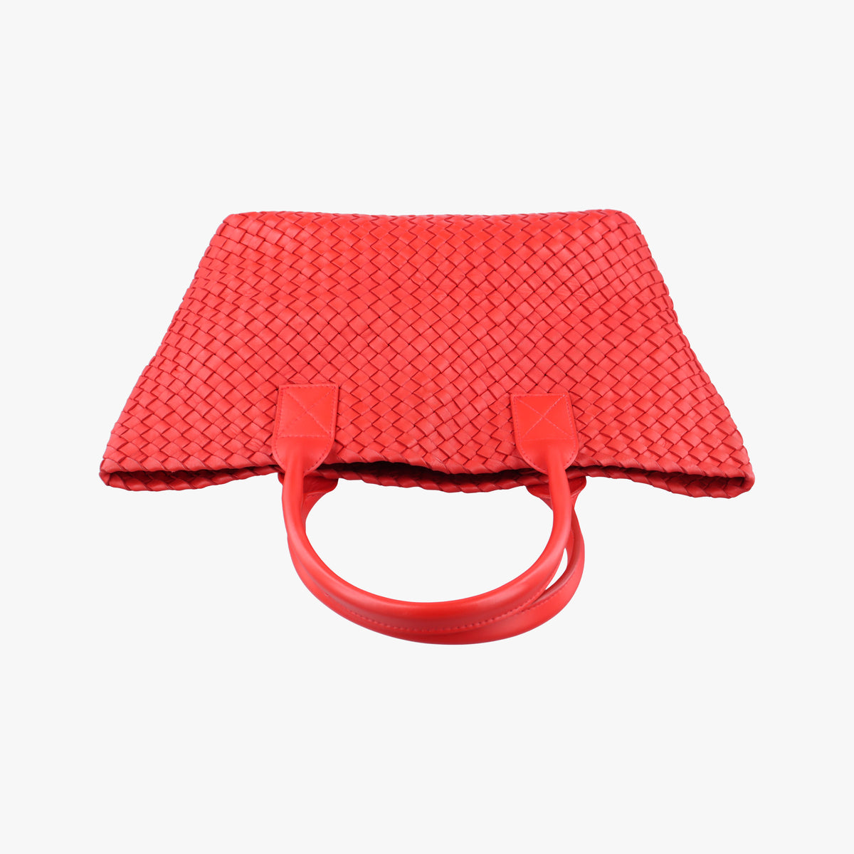 Pre-owned Bottega Veneta Cabat intrecciato Red lambskin  handbag | stylenewstar