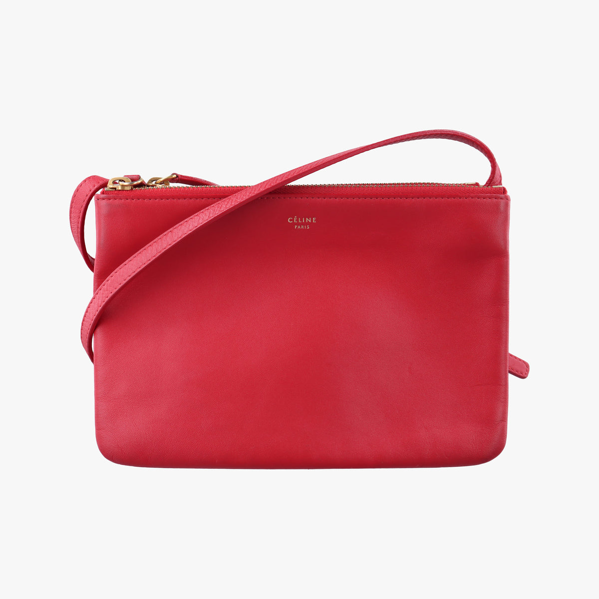 Pre-owned Celine TRIO Red lambskin  shoulderbag | stylenewstar