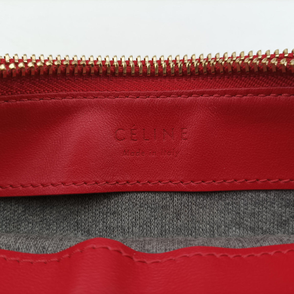 Pre-owned Celine TRIO Red lambskin  shoulderbag | stylenewstar