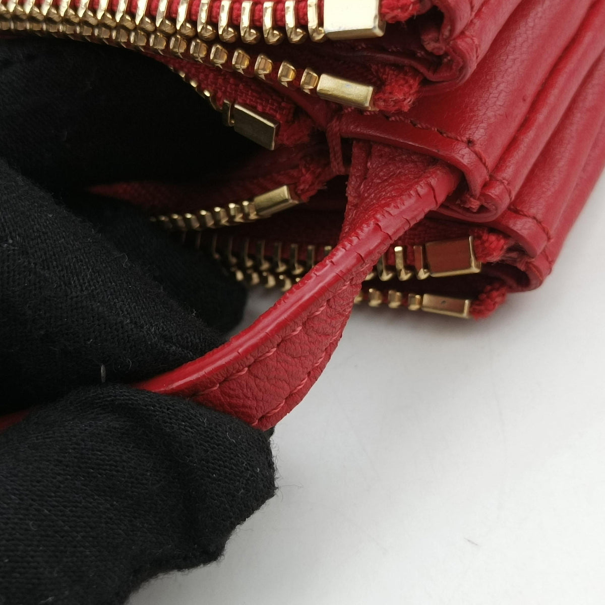 Pre-owned Celine TRIO Red lambskin  shoulderbag | stylenewstar