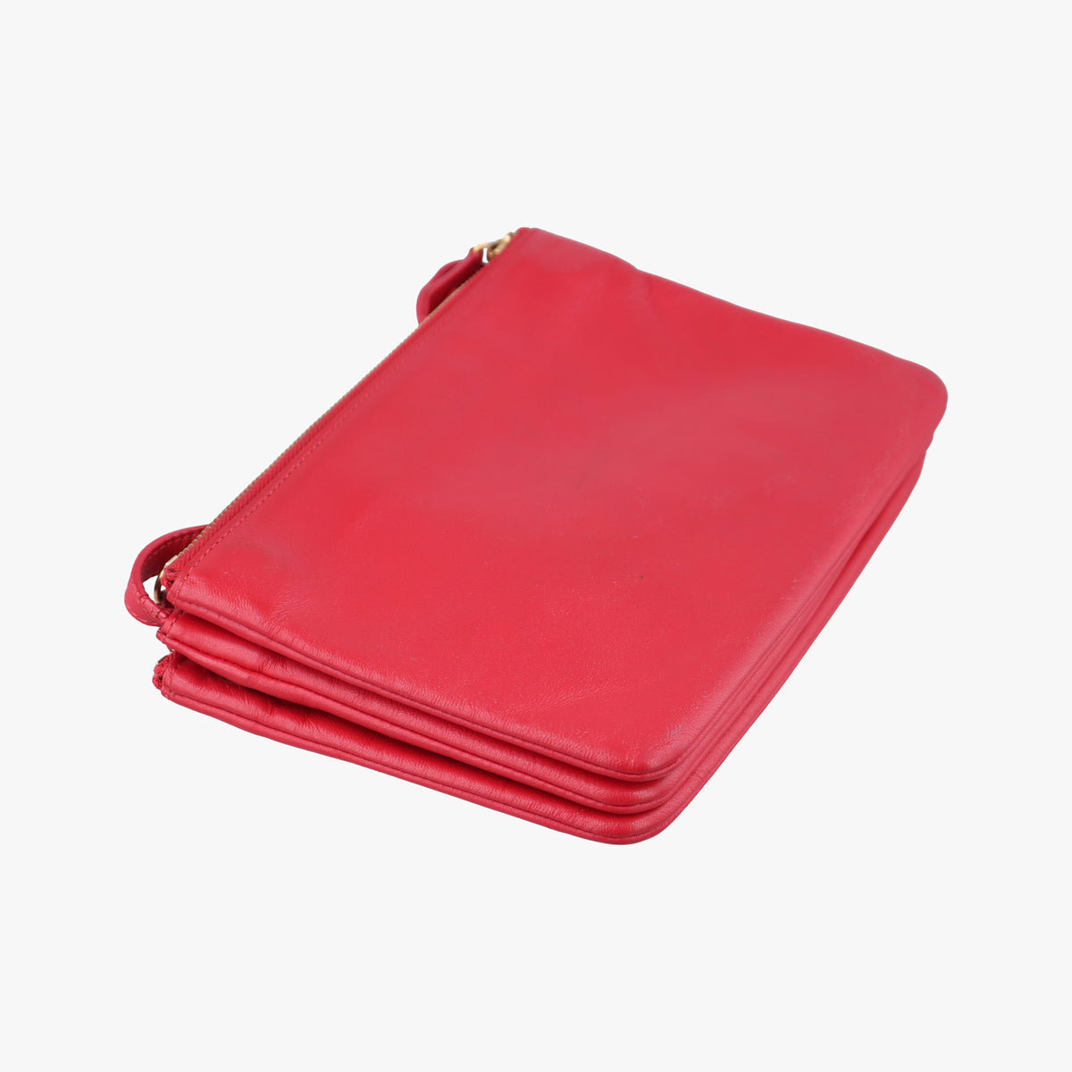 Pre-owned Celine TRIO Red lambskin  shoulderbag | stylenewstar