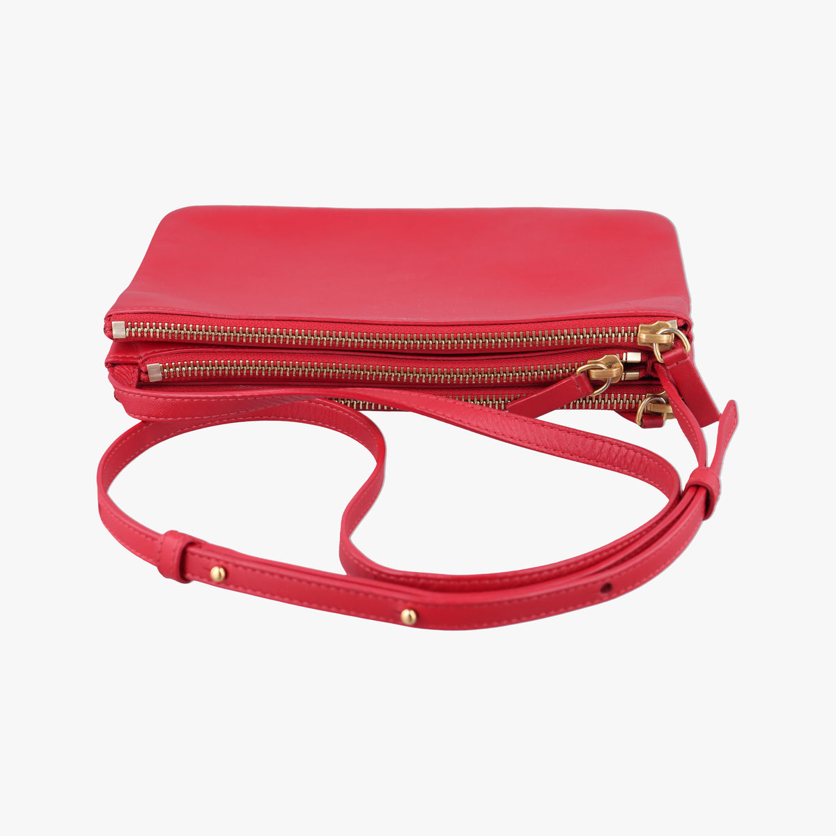 Pre-owned Celine TRIO Red lambskin  shoulderbag | stylenewstar