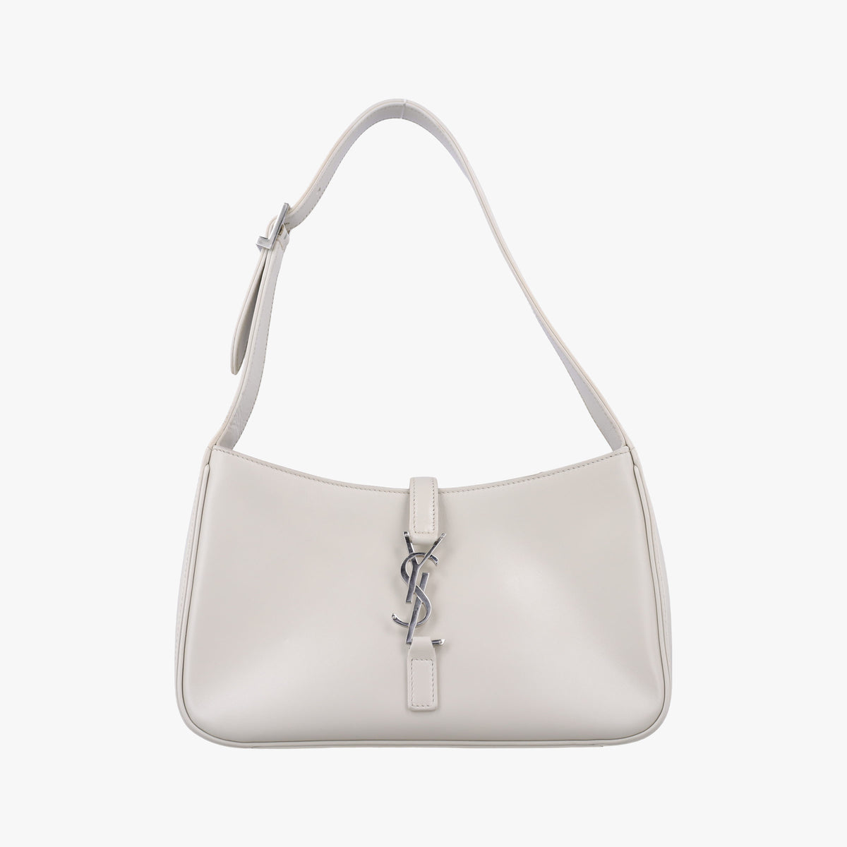 Pre-owned Yves Saint Laurent LE 5 a 7Mini Hobo Beige Leather 657220 handbag | stylenewstar