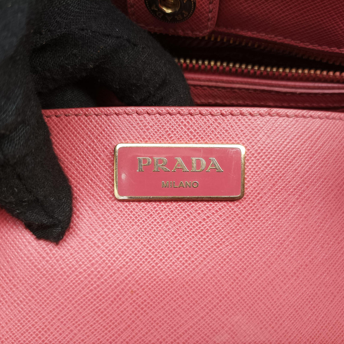 Pre-owned Prada Galleria Pink SAFFIANO Leather BN1844 shoulderbag | stylenewstar