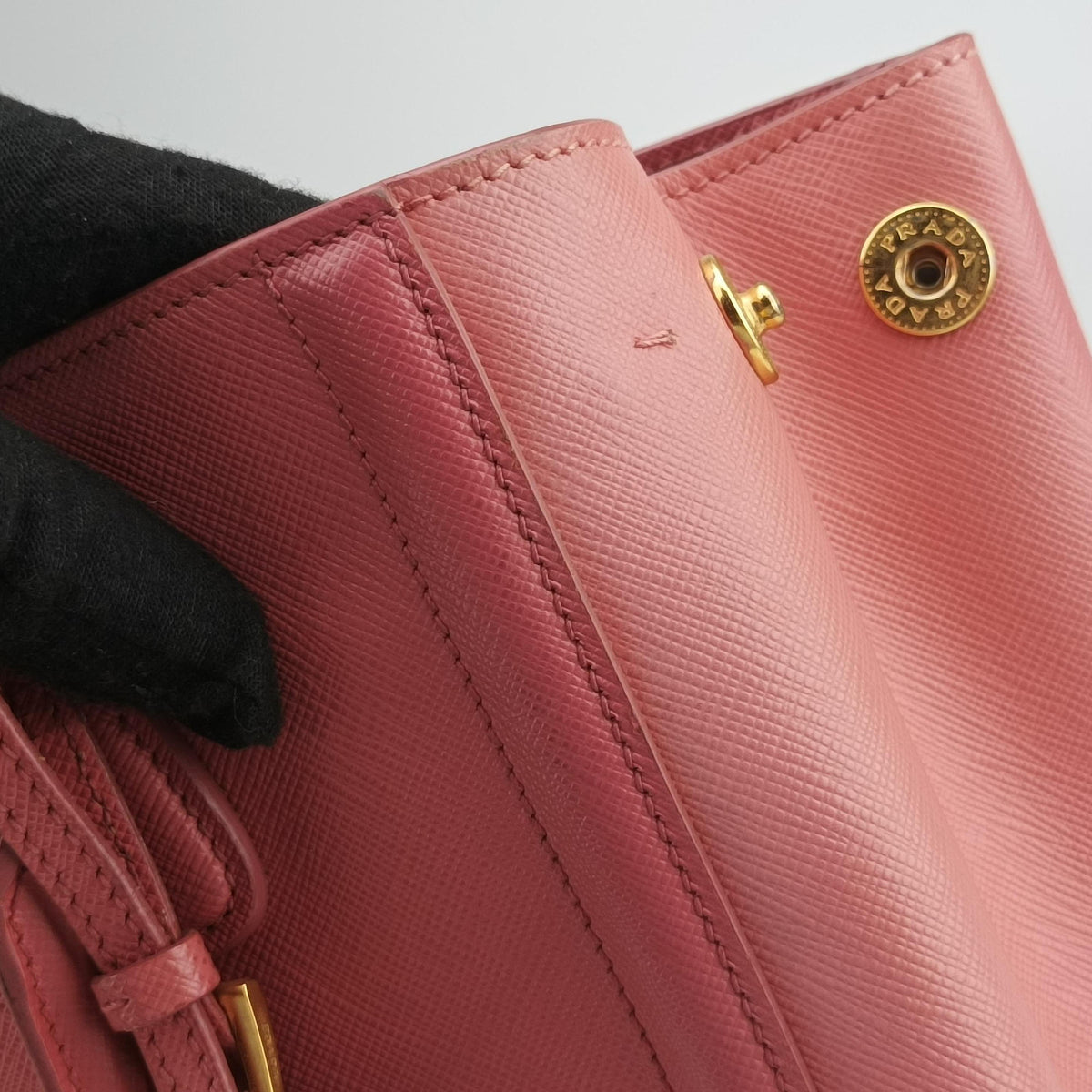 Pre-owned Prada Galleria Pink SAFFIANO Leather BN1844 shoulderbag | stylenewstar