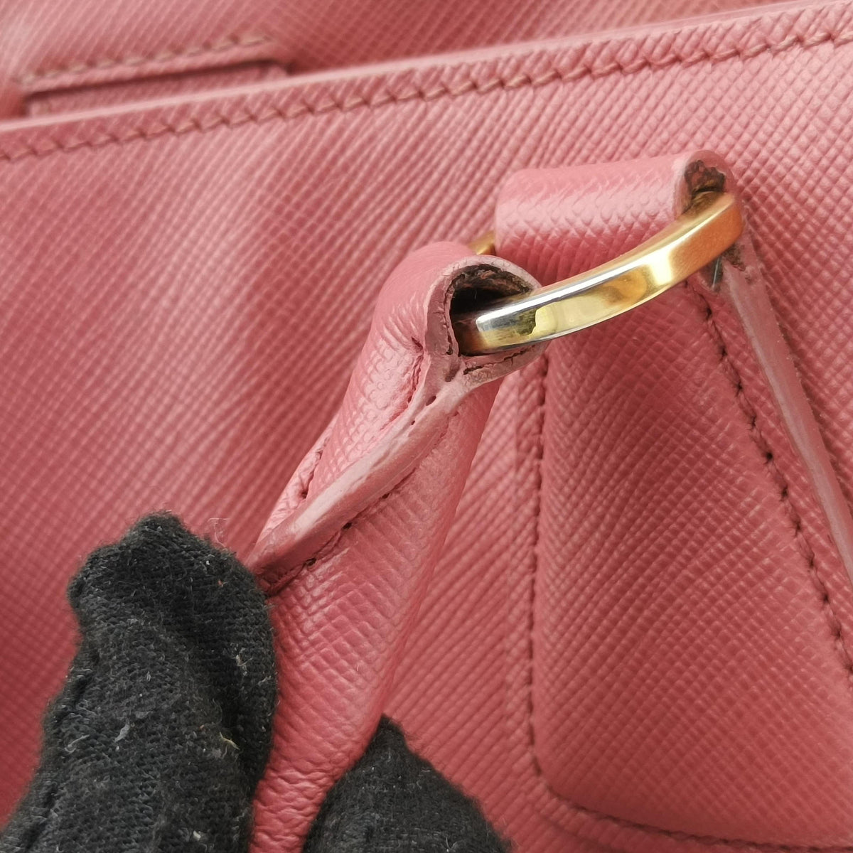 Pre-owned Prada Galleria Pink SAFFIANO Leather BN1844 shoulderbag | stylenewstar