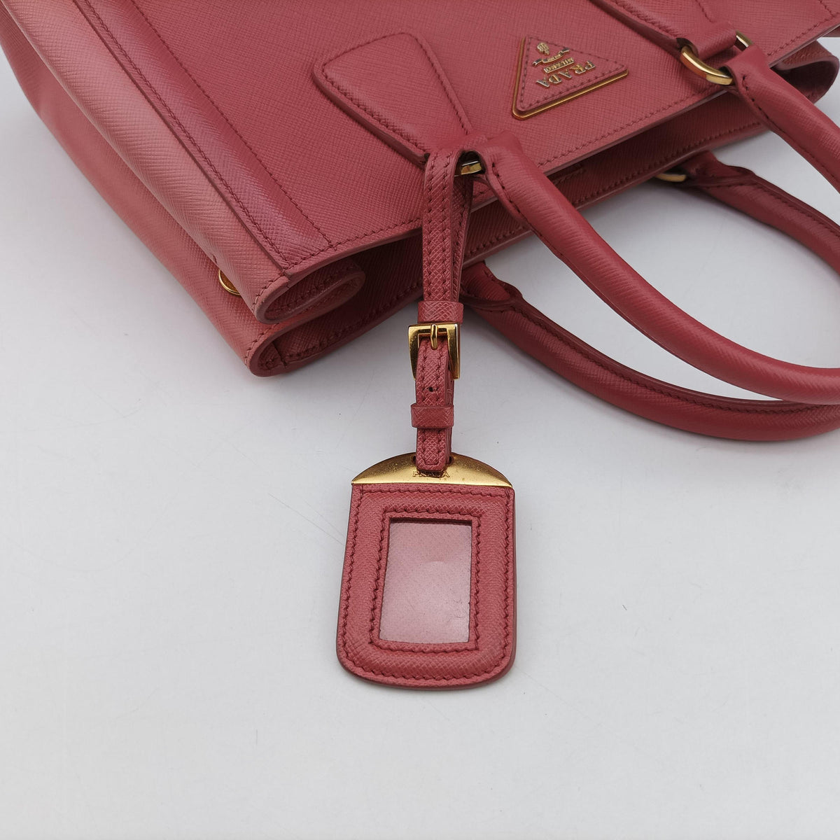 Pre-owned Prada Galleria Pink SAFFIANO Leather BN1844 shoulderbag | stylenewstar