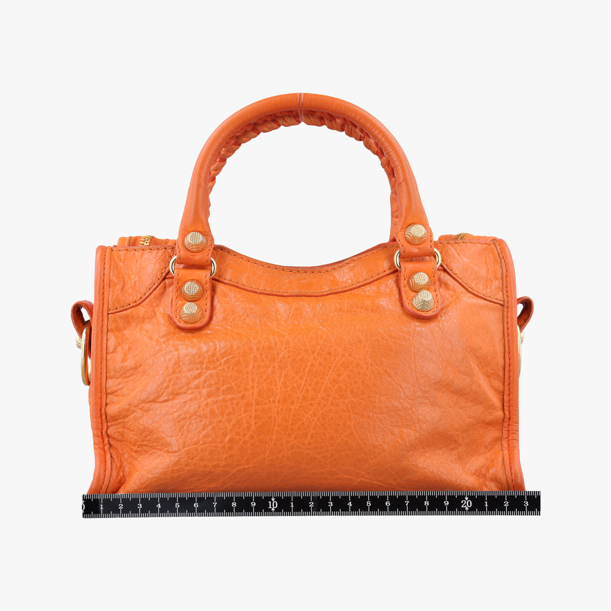 Pre-owned Balenciaga Classic City Orange lambskin  shoulderbag | stylenewstar