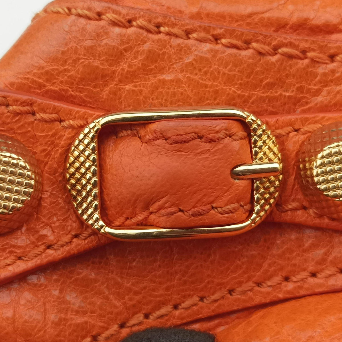 Pre-owned Balenciaga Classic City Orange lambskin  shoulderbag | stylenewstar