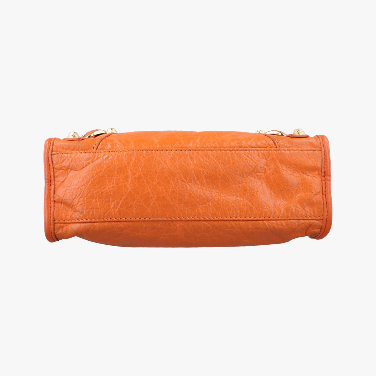 Pre-owned Balenciaga Classic City Orange lambskin  shoulderbag | stylenewstar