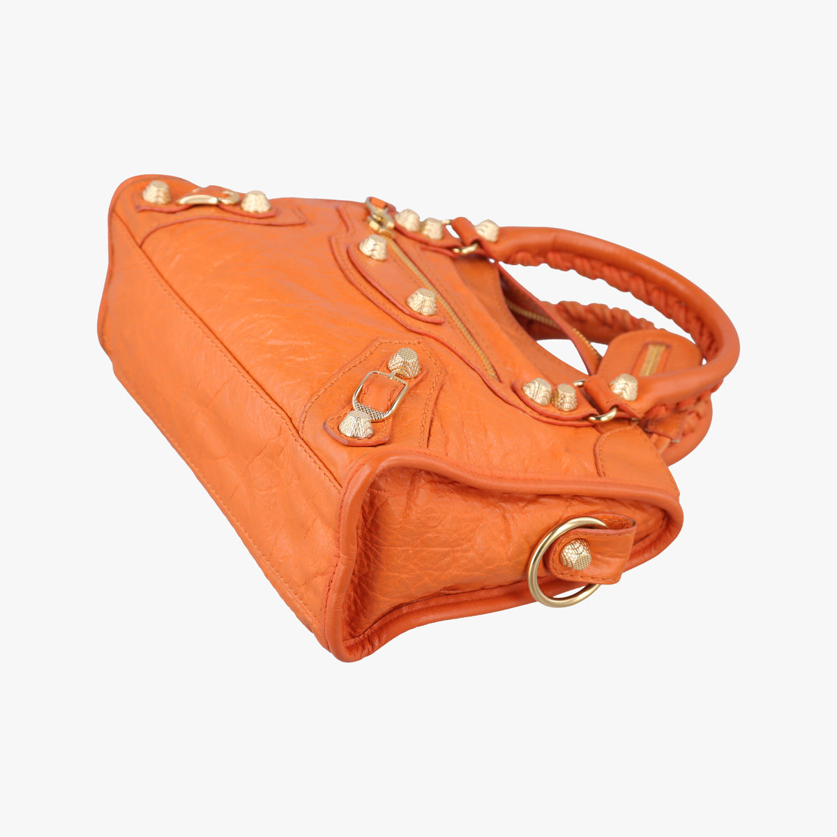 Pre-owned Balenciaga Classic City Orange lambskin  shoulderbag | stylenewstar