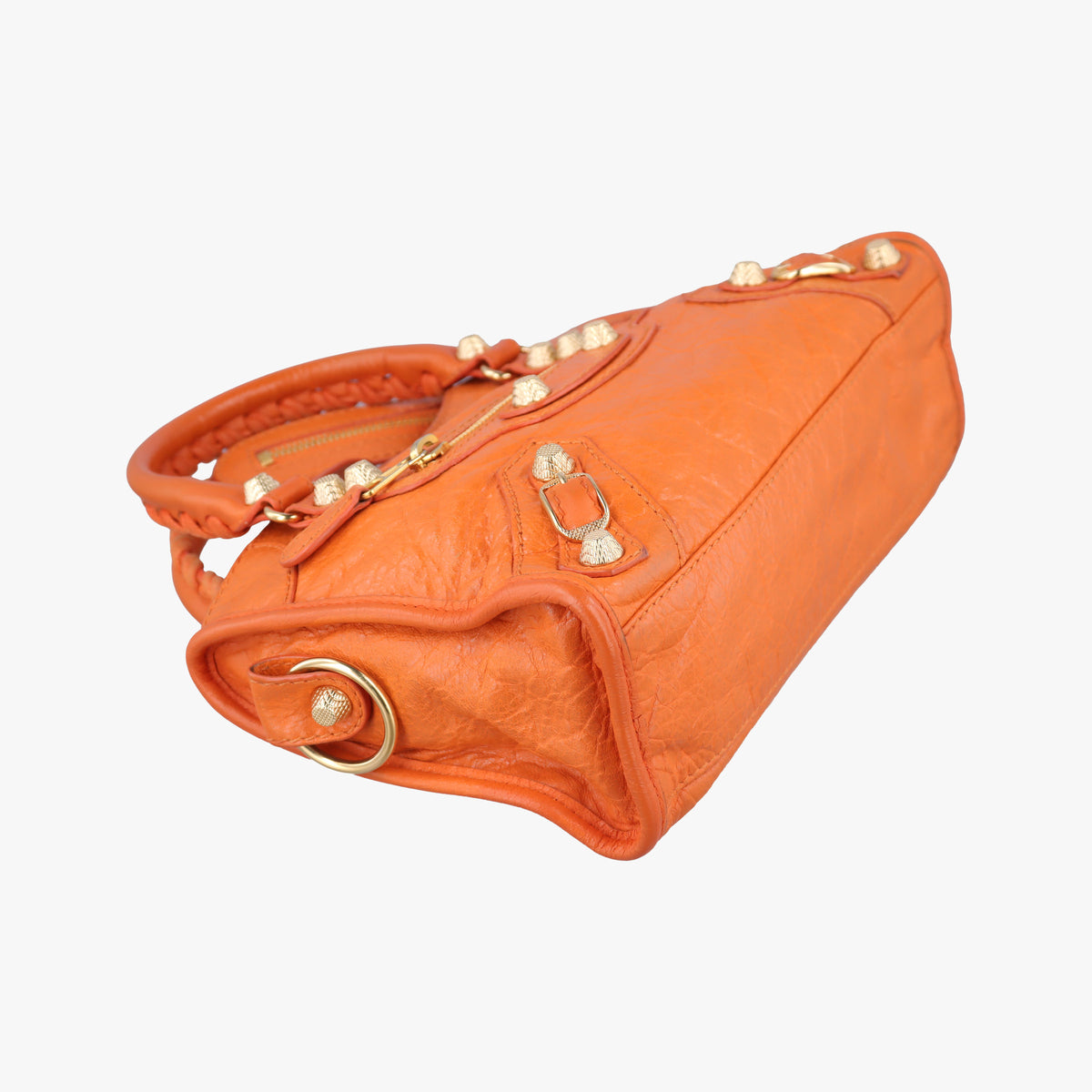Pre-owned Balenciaga Classic City Orange lambskin  shoulderbag | stylenewstar