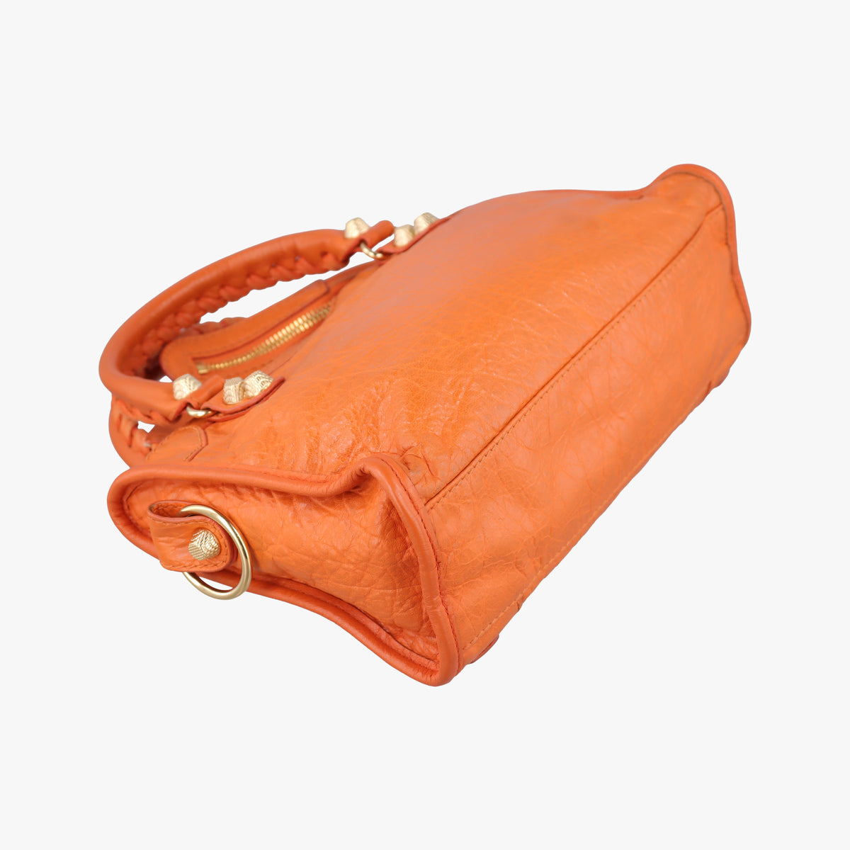 Pre-owned Balenciaga Classic City Orange lambskin  shoulderbag | stylenewstar
