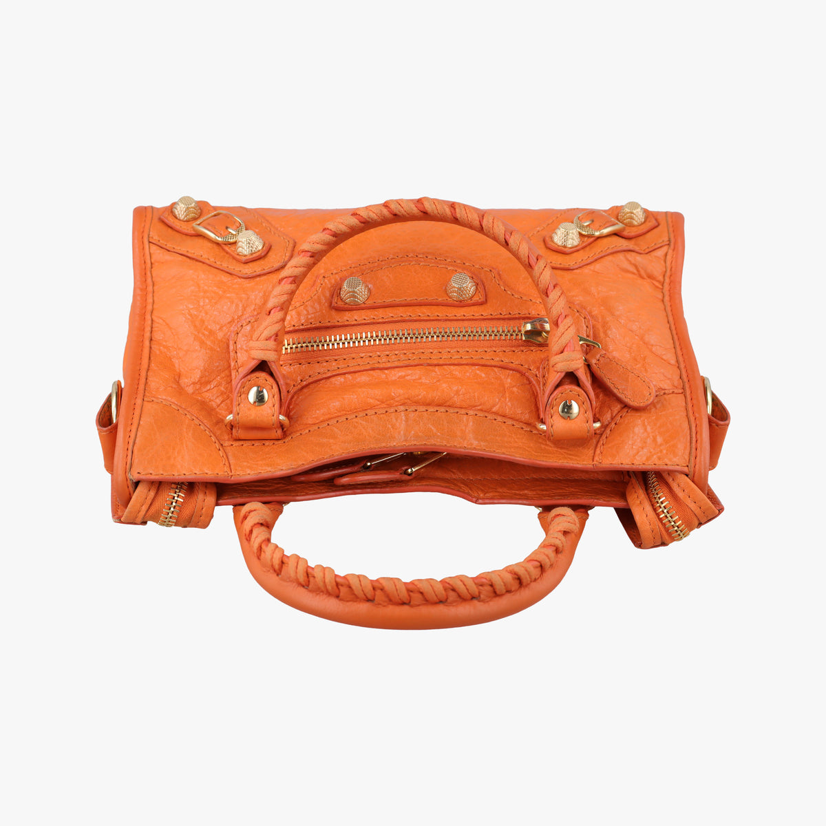 Pre-owned Balenciaga Classic City Orange lambskin  shoulderbag | stylenewstar
