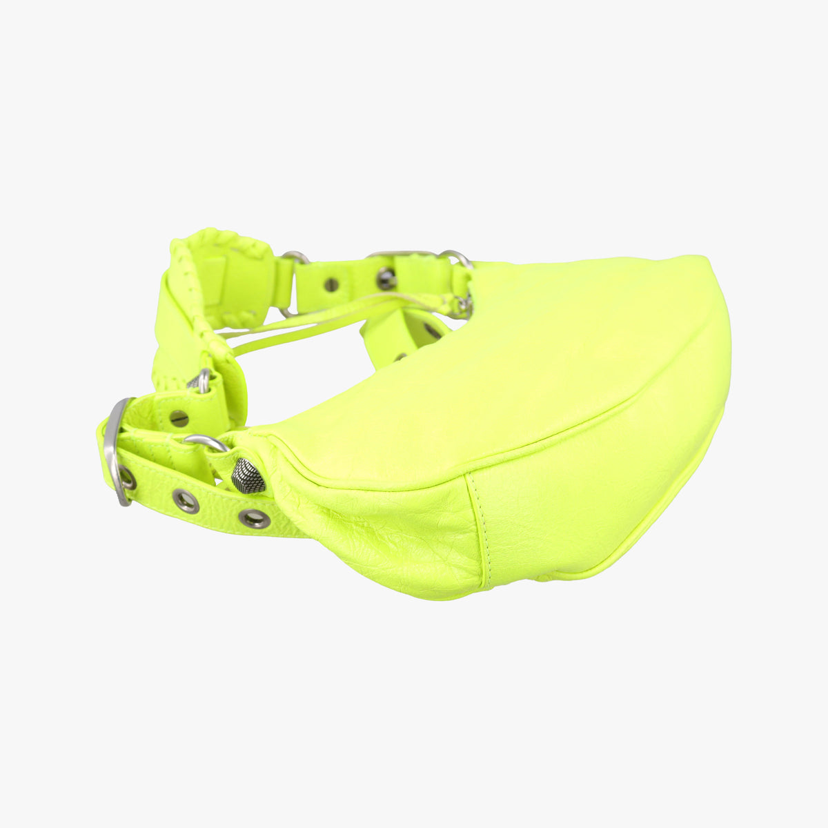 Pre-owned Balenciaga Le Cagole GreenYellow lambskin  shoulderbag | stylenewstar