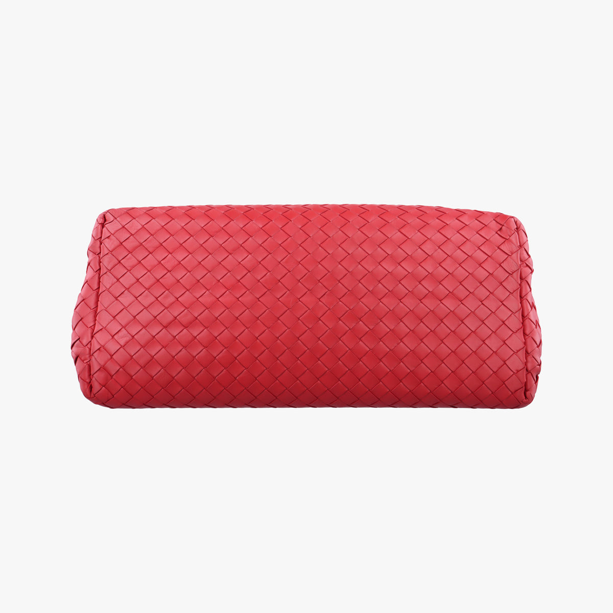 Pre-owned Bottega Veneta Roma Intrecciato Red lambskin  shoulderbag | stylenewstar