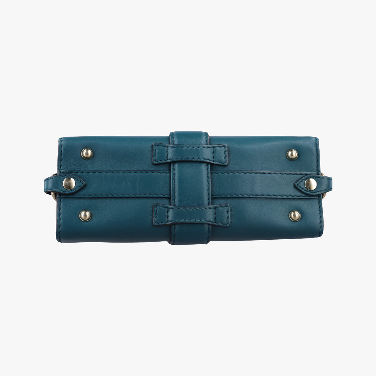 Pre-owned Gucci Stirrup Blue Leather 277515 shoulderbag | stylenewstar