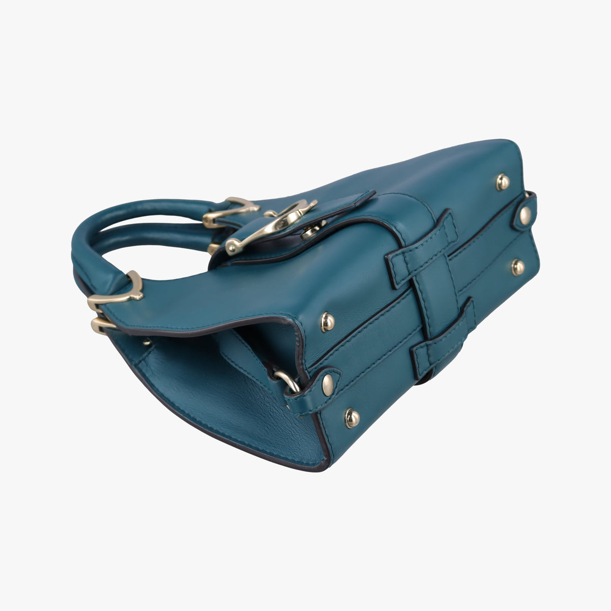 Pre-owned Gucci Stirrup Blue Leather 277515 shoulderbag | stylenewstar