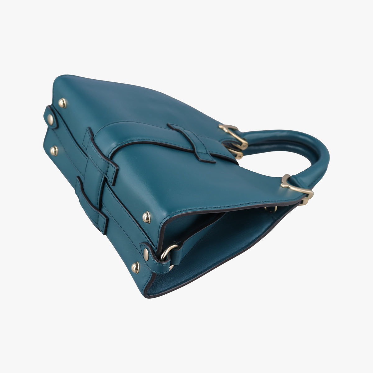 Pre-owned Gucci Stirrup Blue Leather 277515 shoulderbag | stylenewstar