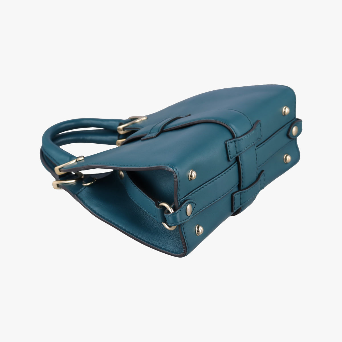Pre-owned Gucci Stirrup Blue Leather 277515 shoulderbag | stylenewstar