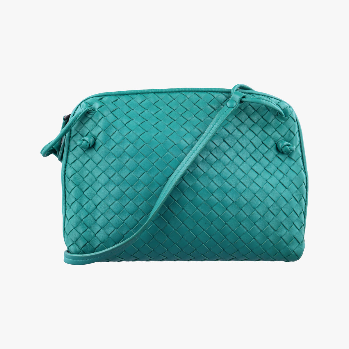 Vintage Bottega Veneta NODINI Intrecciato Green lambskin  shoulderbag | stylenewstar