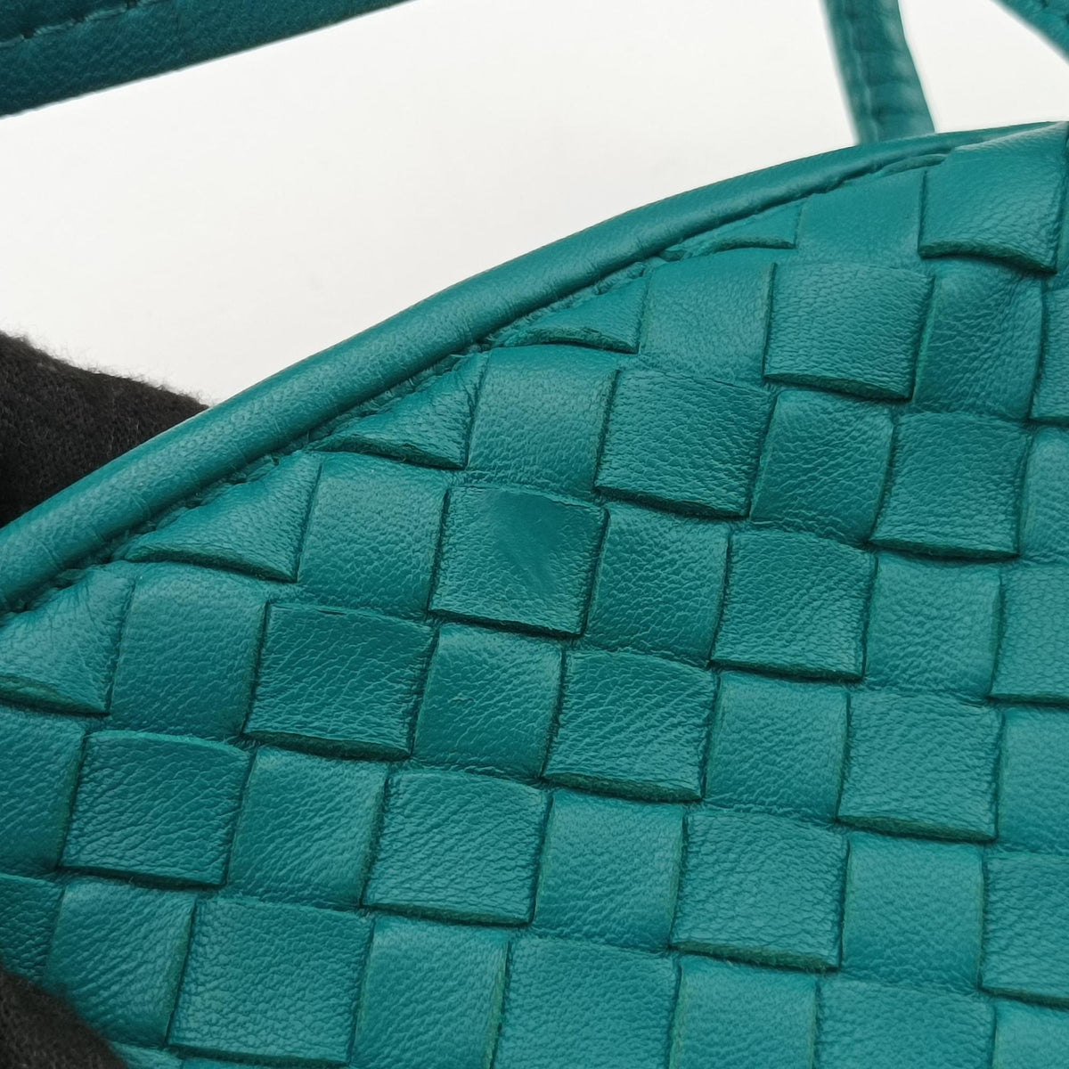 Vintage Bottega Veneta NODINI Intrecciato Green lambskin  shoulderbag | stylenewstar