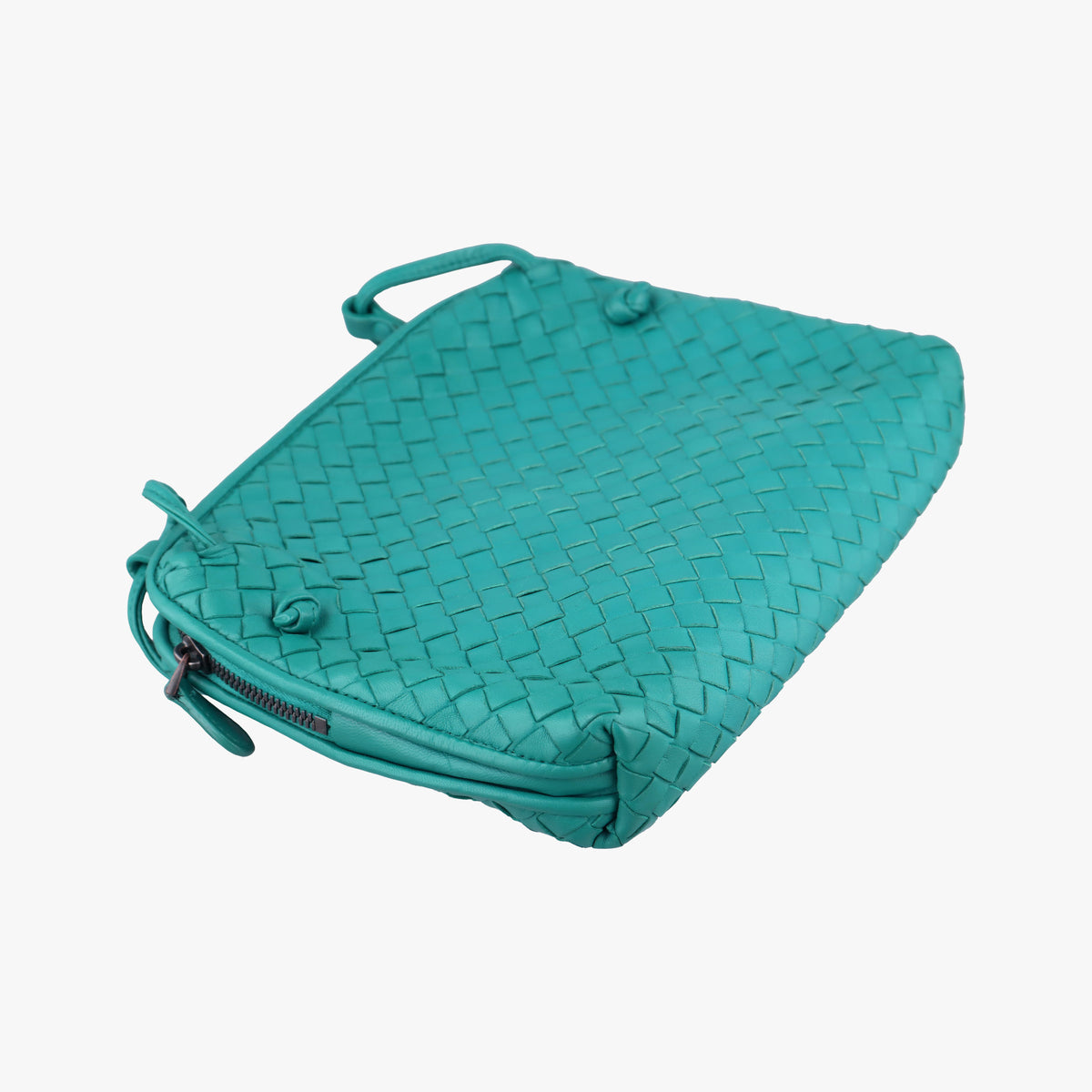 Vintage Bottega Veneta NODINI Intrecciato Green lambskin  shoulderbag | stylenewstar