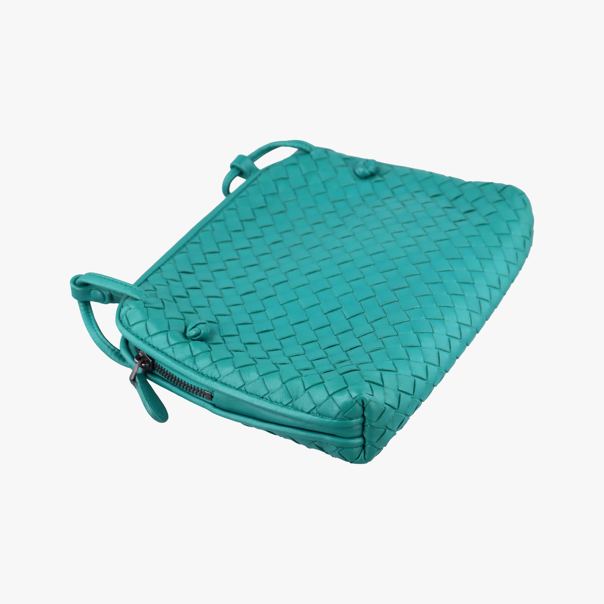 Vintage Bottega Veneta NODINI Intrecciato Green lambskin  shoulderbag | stylenewstar