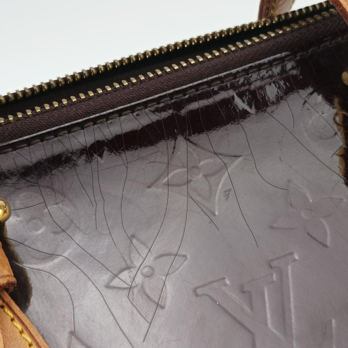 Pre-owned Louis Vuitton Rosewood Avenue Amaranth Vernis M93510 handbag | stylenewstar