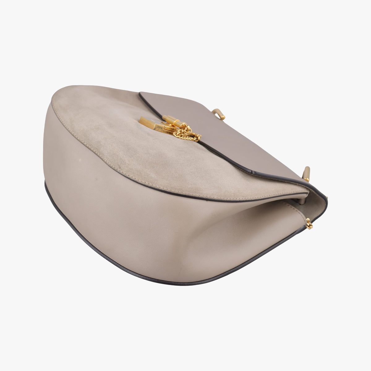Pre-owned Chloe DREW Grey Leather × suede  shoulderbag | stylenewstar