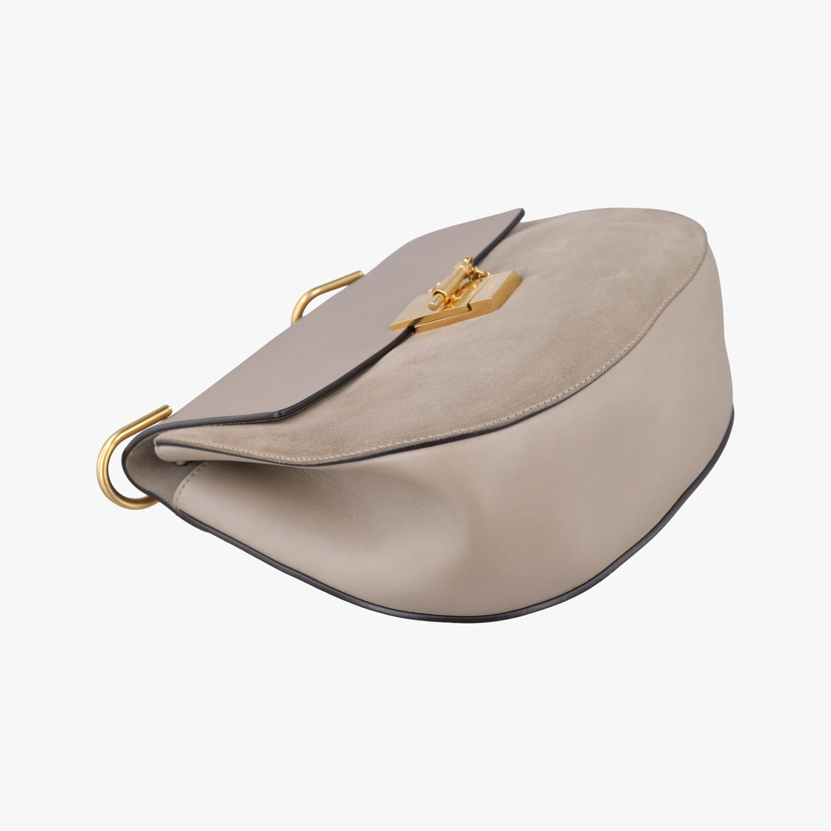 Pre-owned Chloe DREW Grey Leather × suede  shoulderbag | stylenewstar