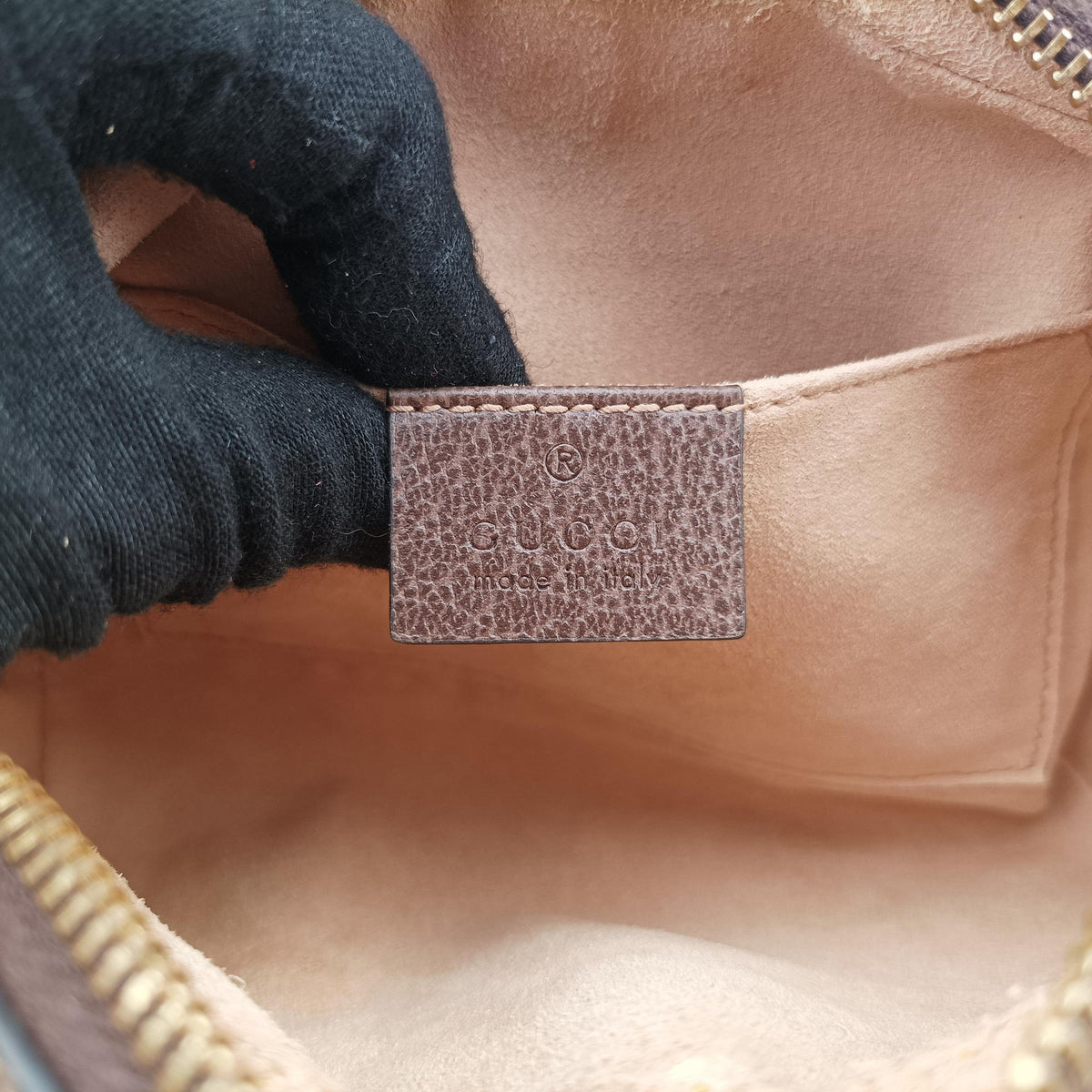 Secondhand Gucci OPHIDIA Brown×red×green PVC coated canvas 517350 shoulderbag | stylenewstar