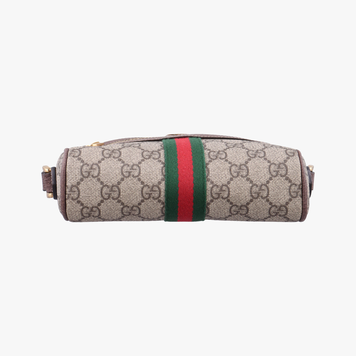 Secondhand Gucci OPHIDIA Brown×red×green PVC coated canvas 517350 shoulderbag | stylenewstar