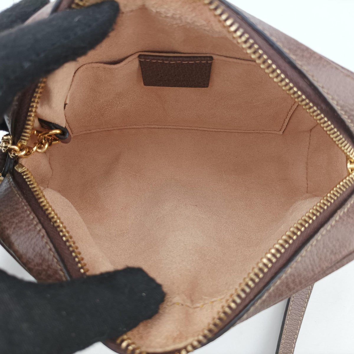 Secondhand Gucci OPHIDIA Brown×red×green PVC coated canvas 517350 shoulderbag | stylenewstar