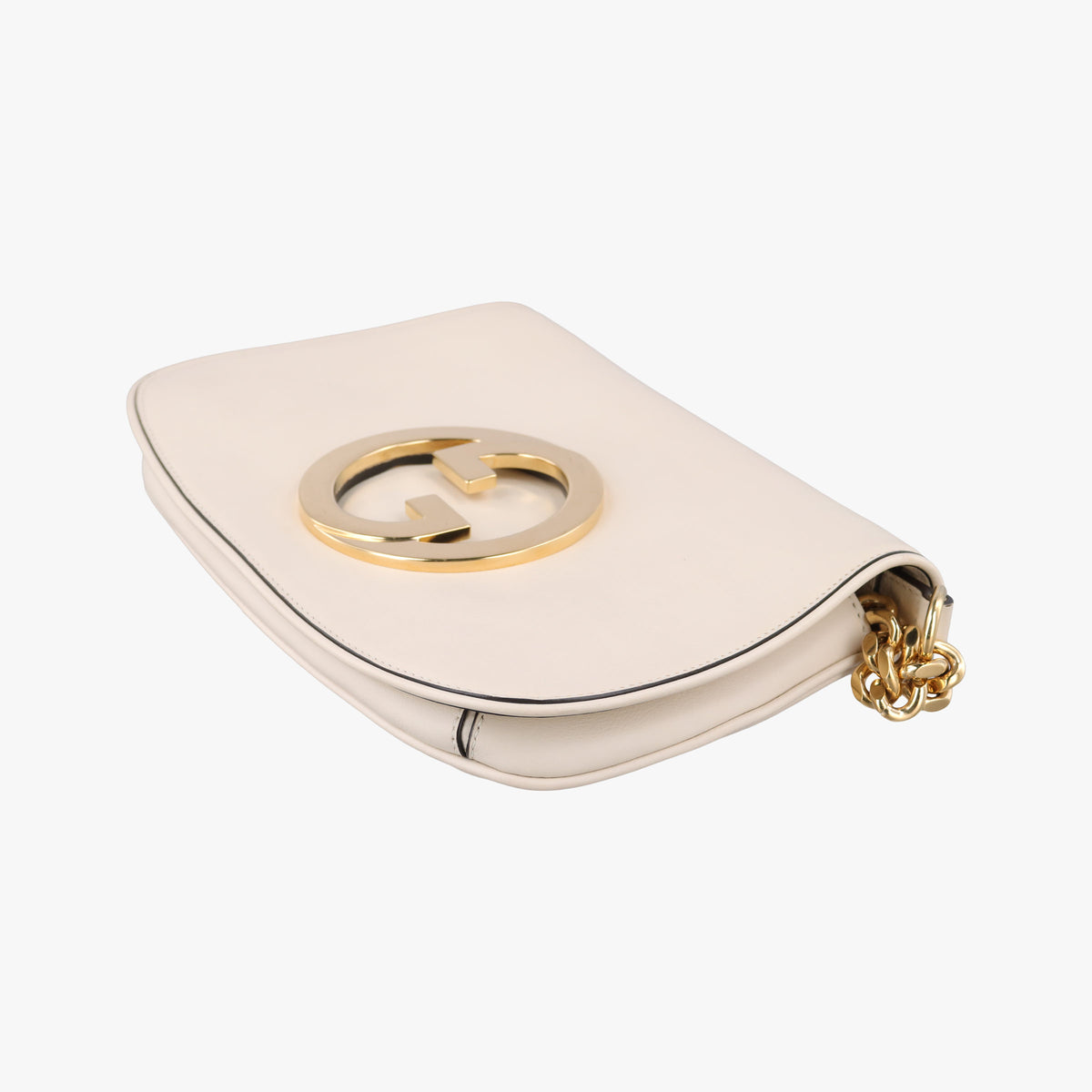Pre-owned Gucci Blondie Chain White Leather 699268 shoulderbag | stylenewstar