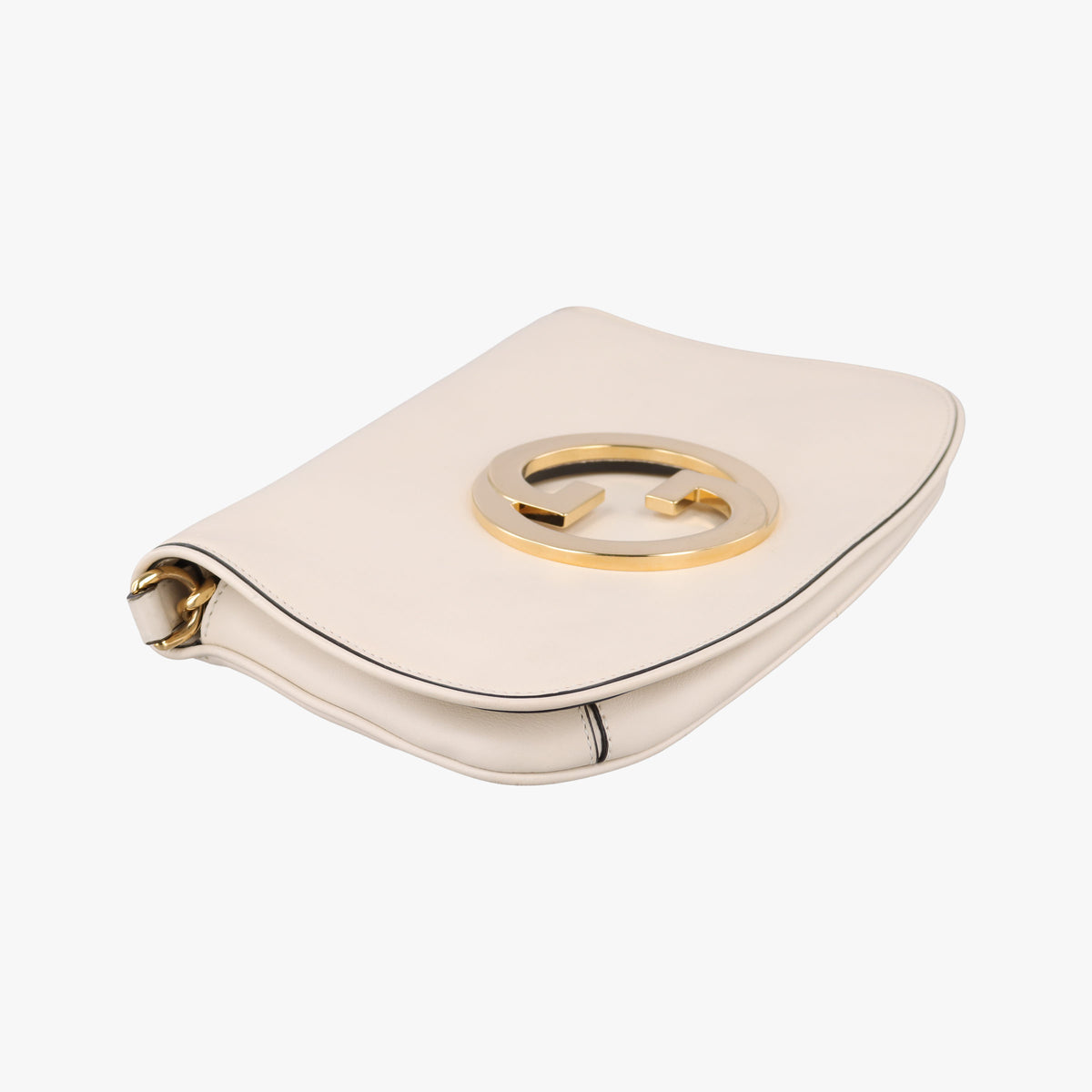 Pre-owned Gucci Blondie Chain White Leather 699268 shoulderbag | stylenewstar