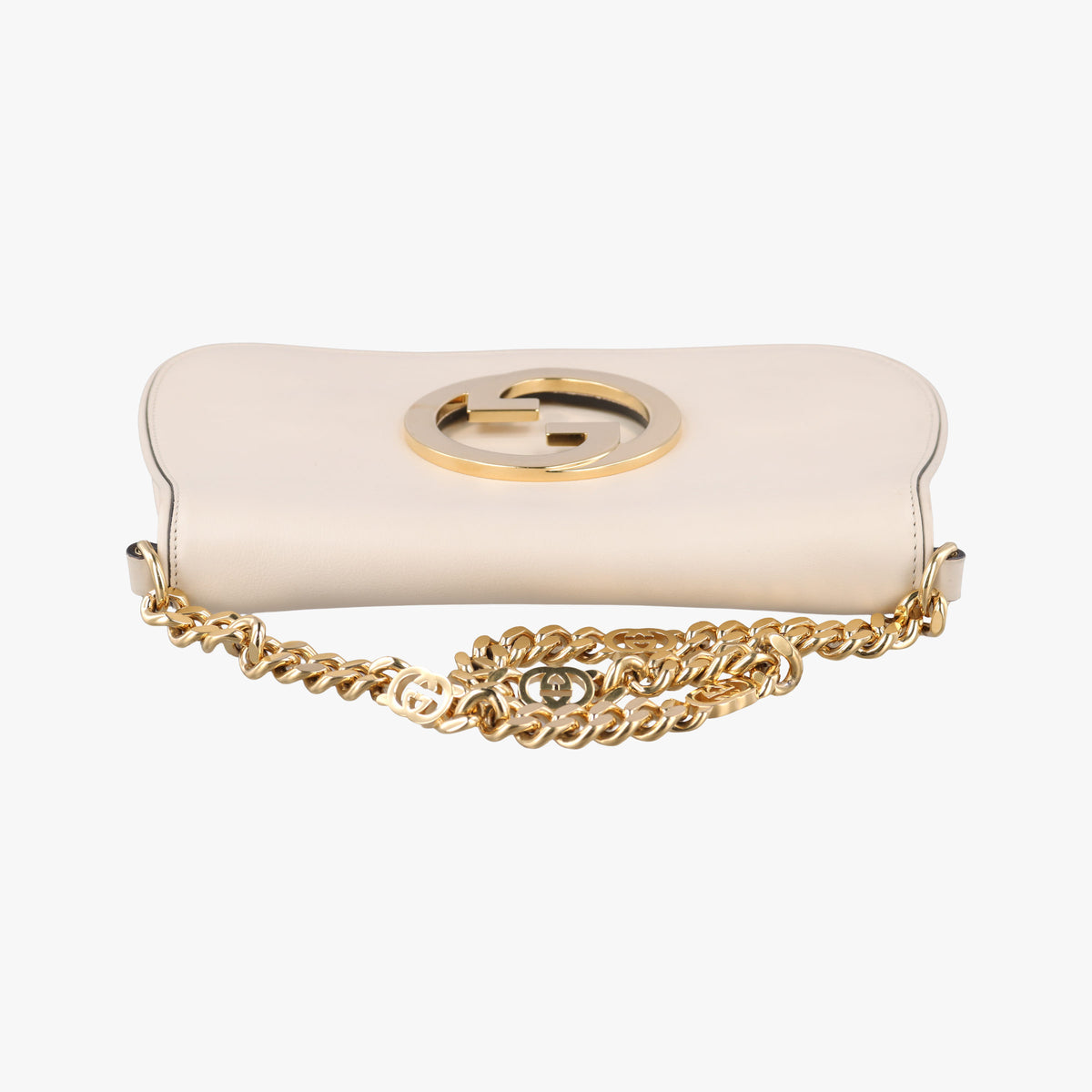 Pre-owned Gucci Blondie Chain White Leather 699268 shoulderbag | stylenewstar
