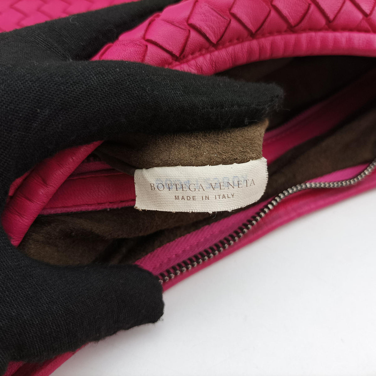 Pre-owned Bottega Veneta Intrecciato Rose lambskin  shoulderbag | stylenewstar