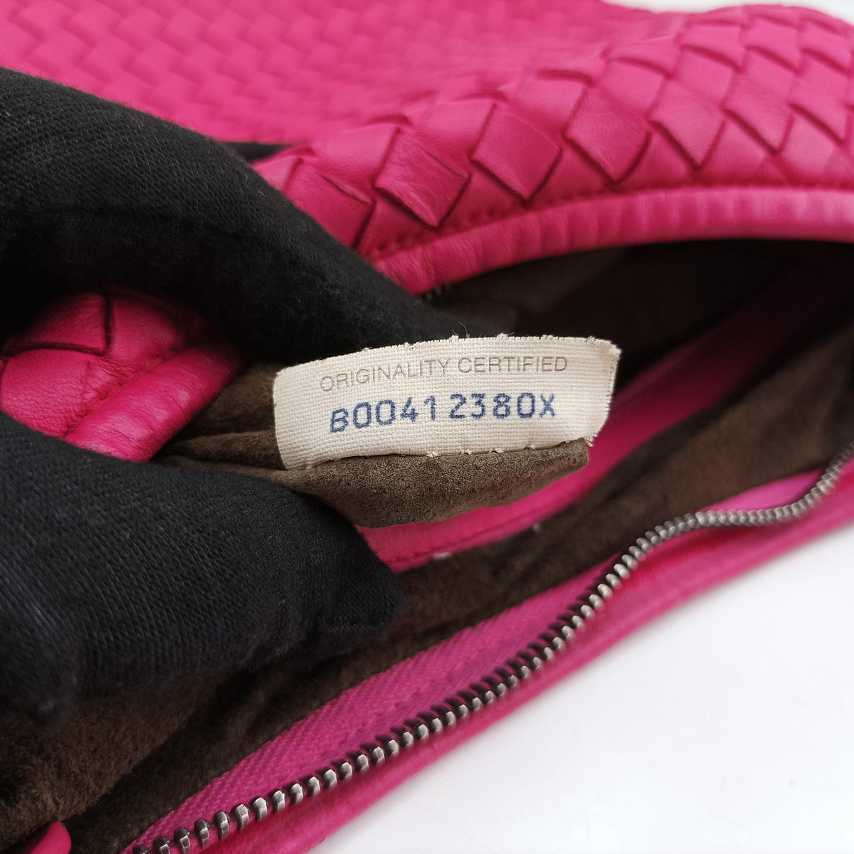 Pre-owned Bottega Veneta Intrecciato Rose lambskin  shoulderbag | stylenewstar