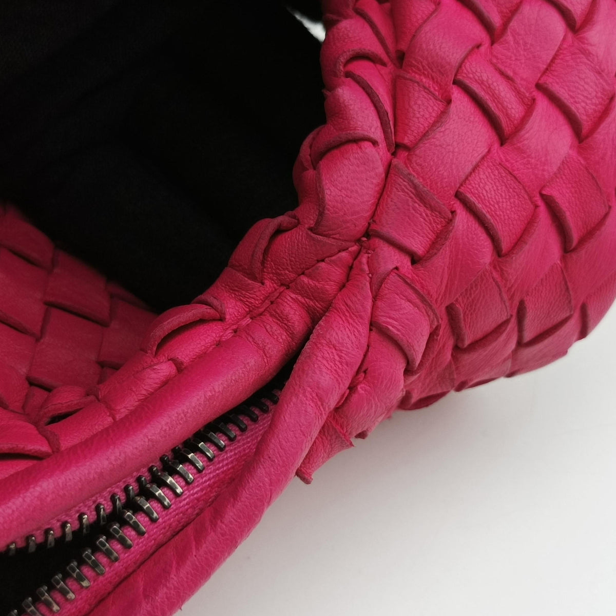 Pre-owned Bottega Veneta Intrecciato Rose lambskin  shoulderbag | stylenewstar