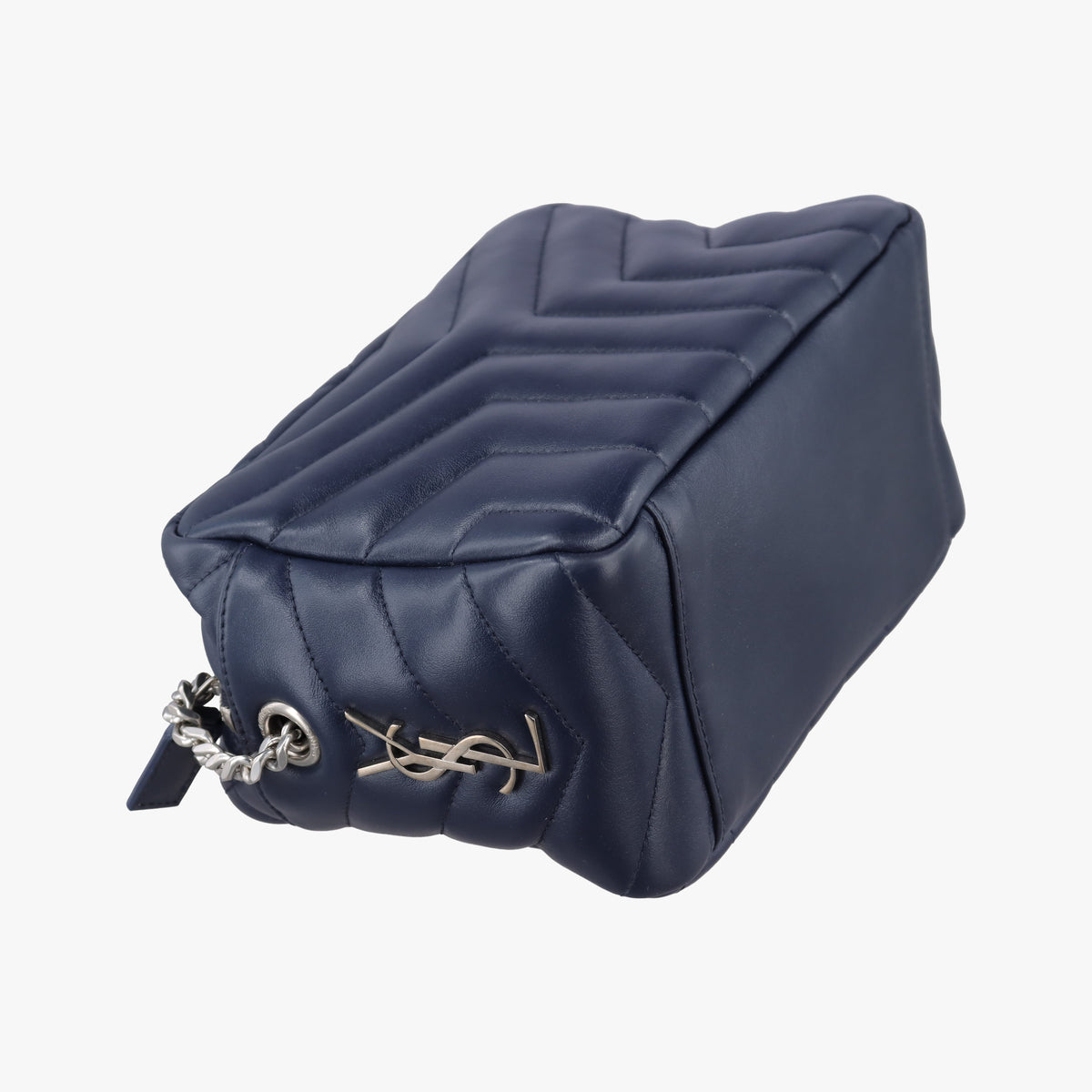 Secondhand Yves Saint Laurent LOULOU Navy Leather 454317 shoulderbag | stylenewstar