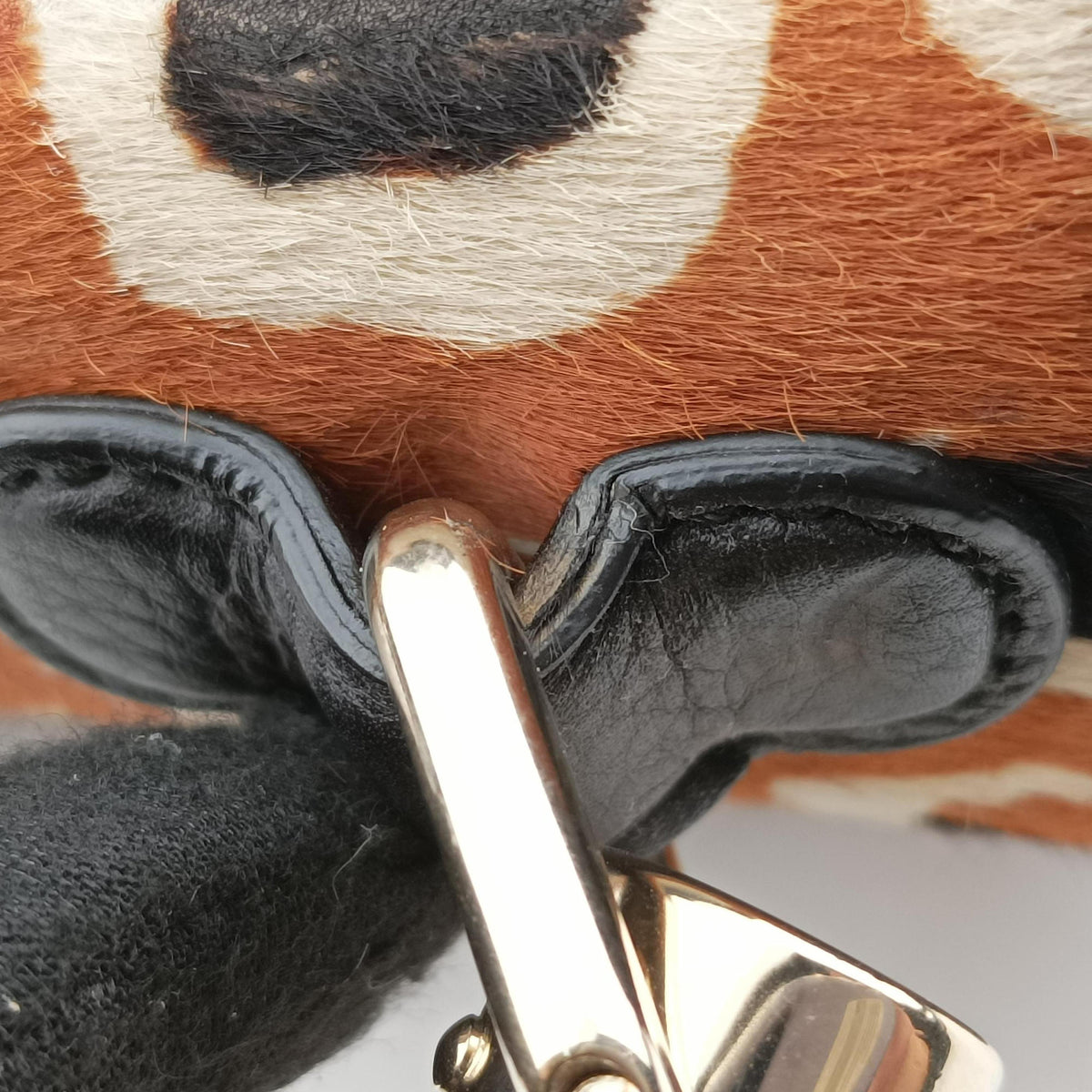 Pre-owned Gucci New Bamboo Multicolour ponyhair×leather 254884 shoulderbag | stylenewstar