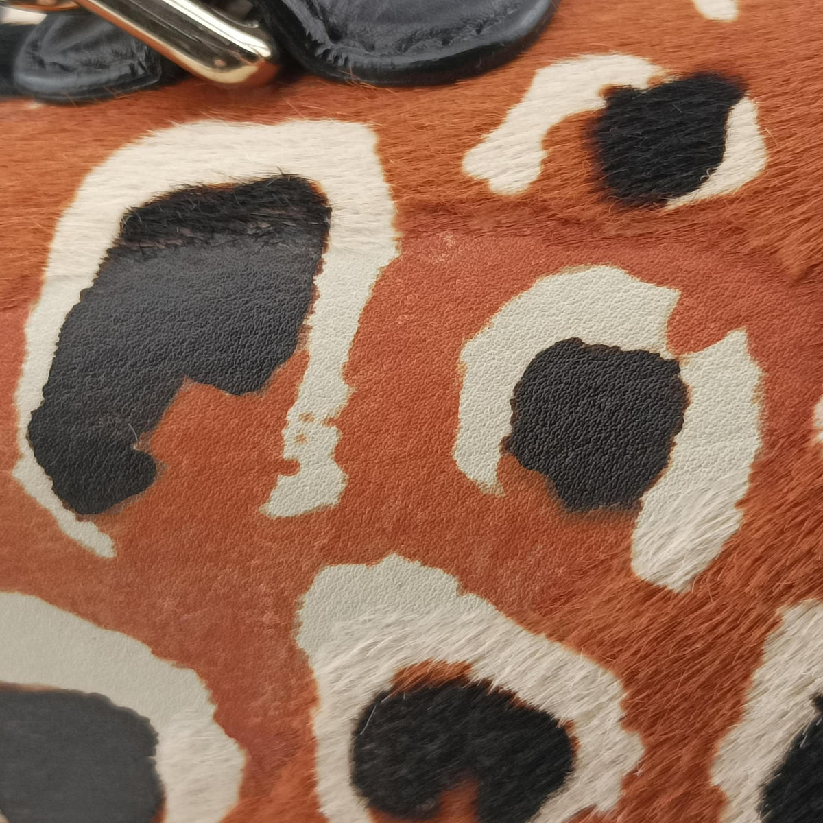 Pre-owned Gucci New Bamboo Multicolour ponyhair×leather 254884 shoulderbag | stylenewstar