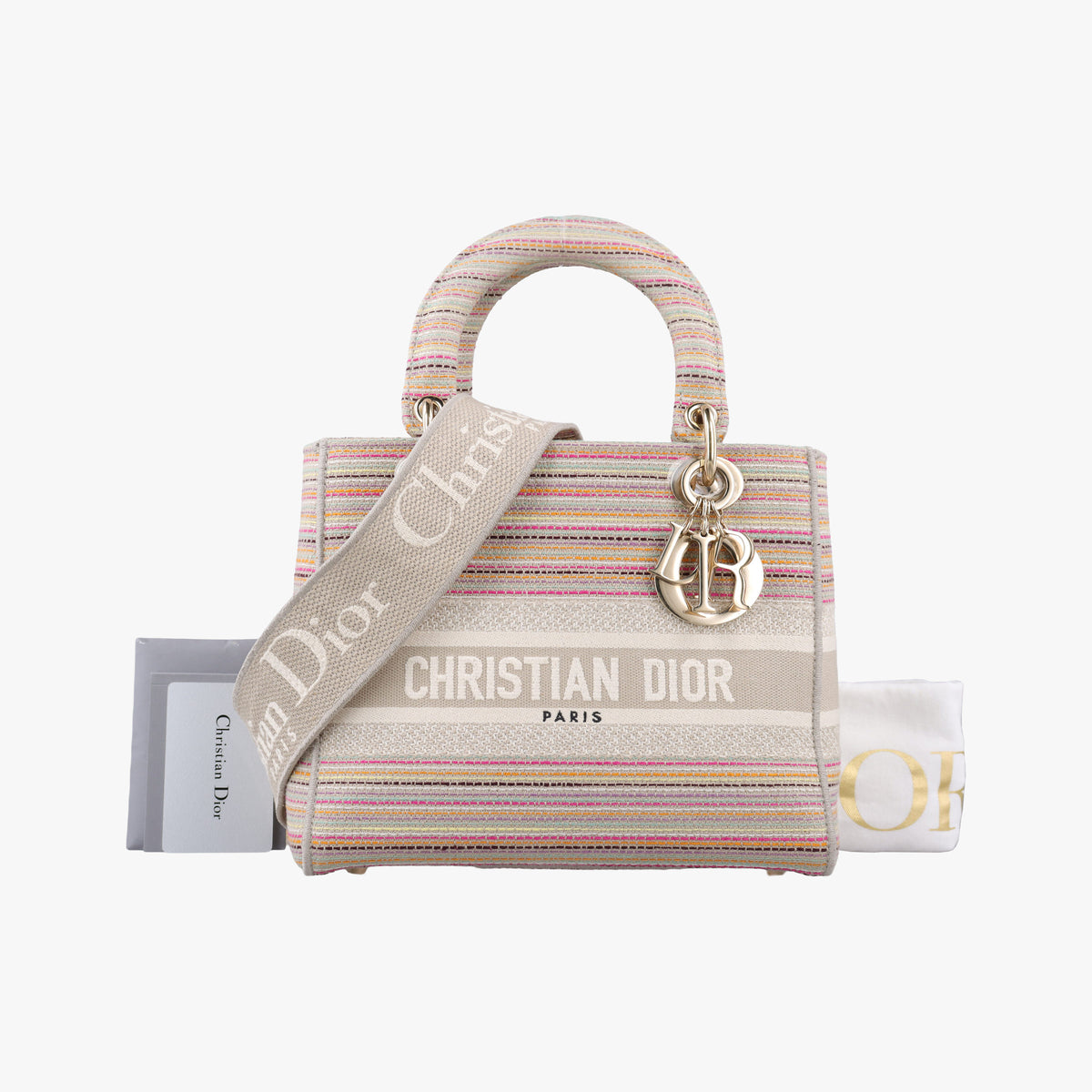 Vintage Christian Dior Lady Dior Multicolor fabric  shoulderbag | stylenewstar