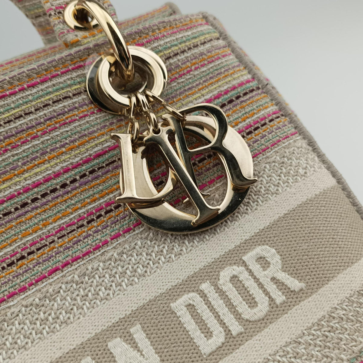 Vintage Christian Dior Lady Dior Multicolor fabric  shoulderbag | stylenewstar