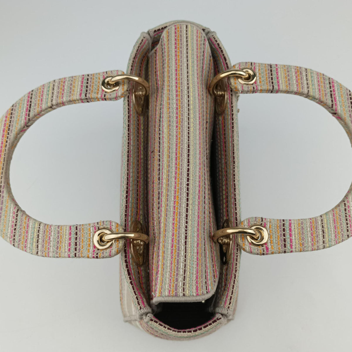 Vintage Christian Dior Lady Dior Multicolor fabric  shoulderbag | stylenewstar