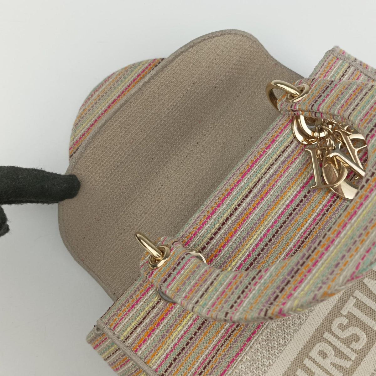 Vintage Christian Dior Lady Dior Multicolor fabric  shoulderbag | stylenewstar