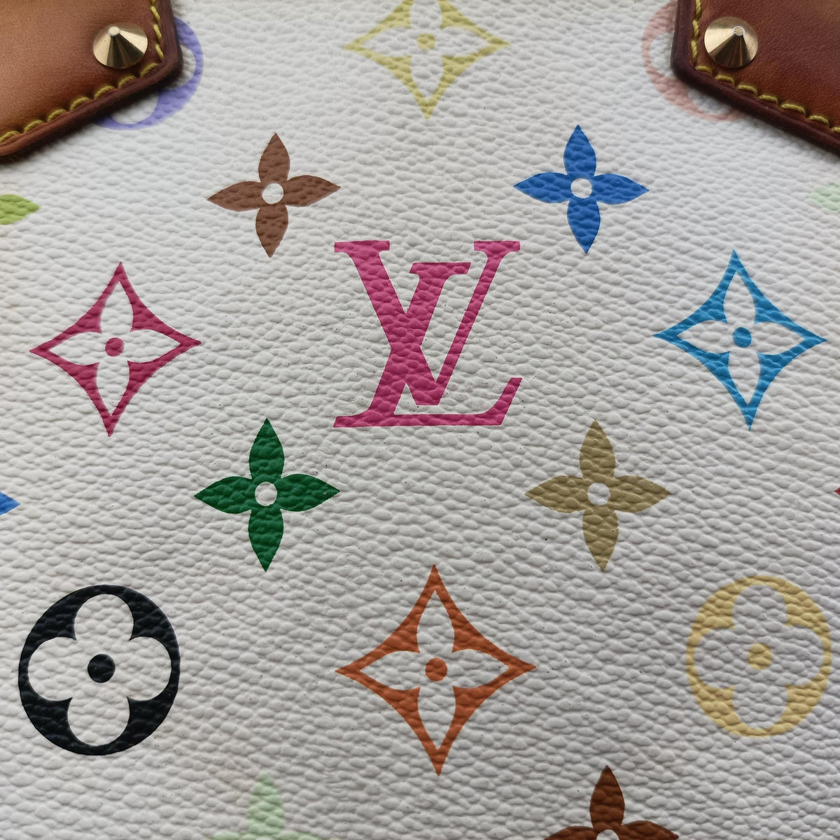 Pre-owned Louis Vuitton Alma PM white Monogram Multicolor M92647 handbag | stylenewstar