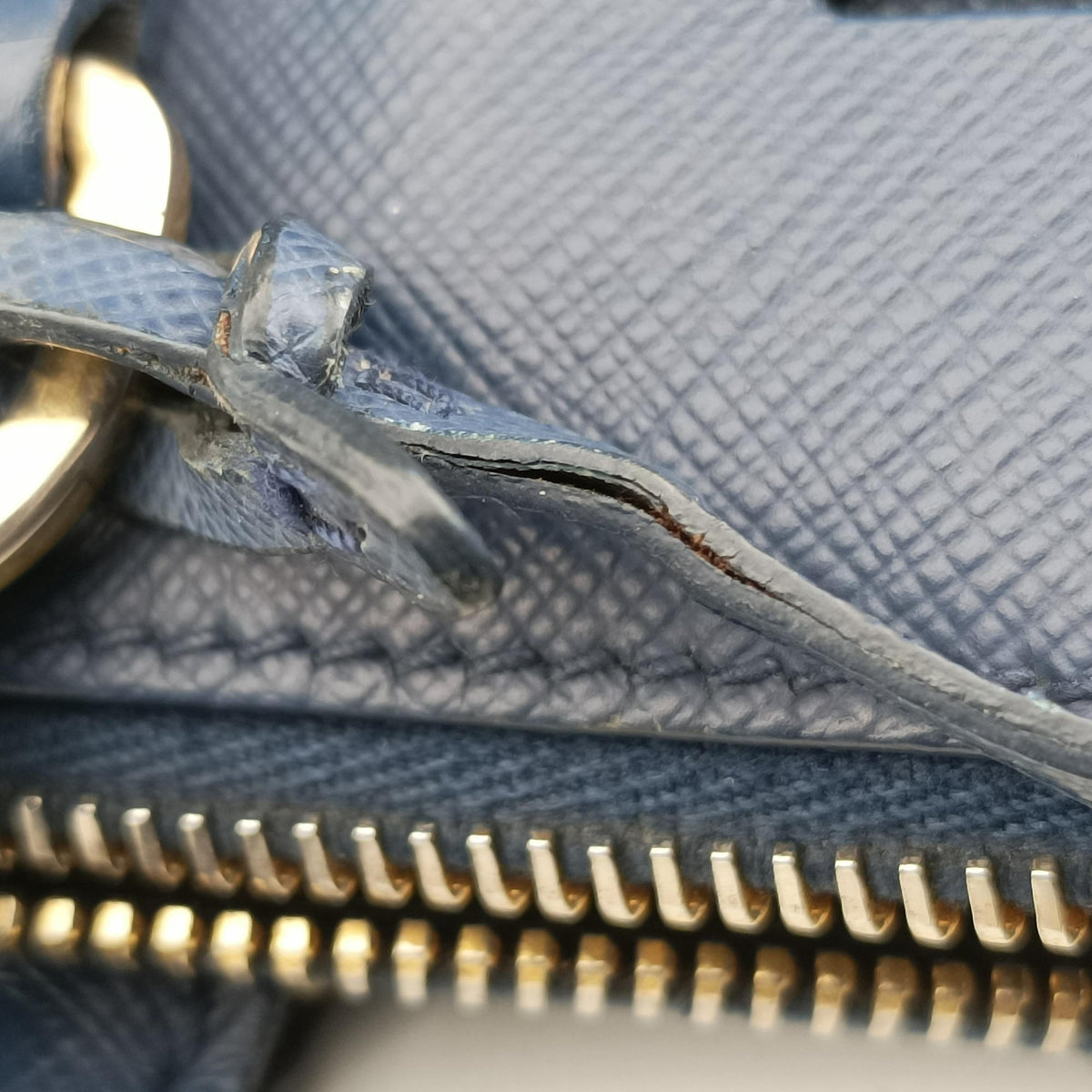 Secondhand Prada Galleria Navy SAFFIANO Leather BN2274 handbag | stylenewstar